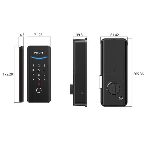 Digital door lock กลอนประตูดิจิตอล - Philips EasyKey 502-13HBS - Image 3